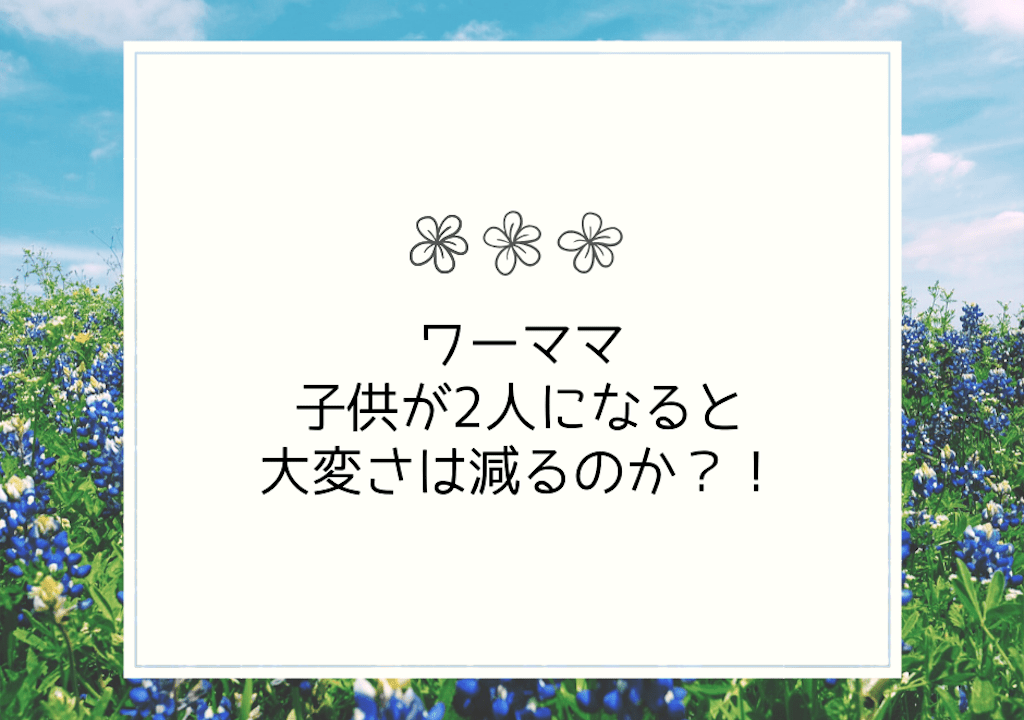 子供2人育児は大変か 2人目を産んでから思うこと ワーママはるの経験 学びの引き出し
